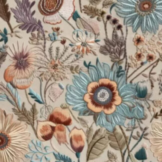 Bijbelhoes Kunstleer met print imitatie borduurwerk Rose beige