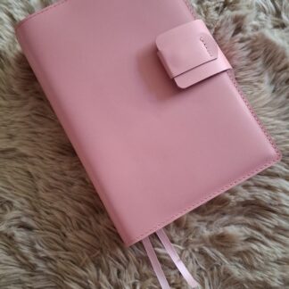 Bijbelhoes Leer Hard Roze