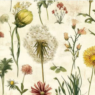 Bijbelhoes kunstleer vintage paardenbloem