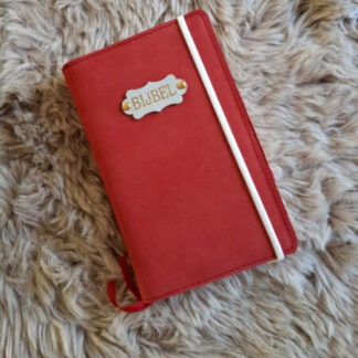 Bijbelhoes leer Rood voor de JB Schoolbijbel
