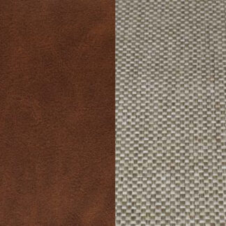 Bijbelhoes Luxe Kunstleer Naturel, grof geweven, met rug van Vegan Leather Bruin