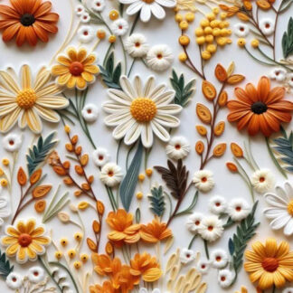 Bijbelhoes Kunstleer imitatie borduurwerk 3D-bloemen Maya