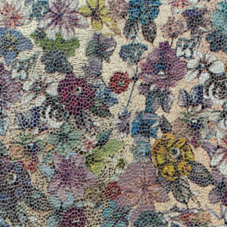 Bijbelhoes Leer Bloemen