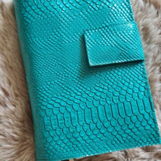 Bijbelhoes Kunstleer Croco Zeegroen