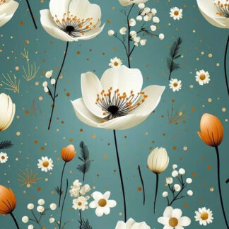Bijbelhoes Kunstleer bloemen Menthol