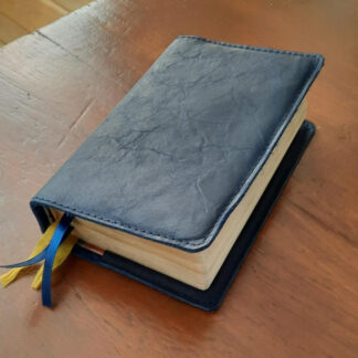 Bijbelhoes Leer Donkerblauw
