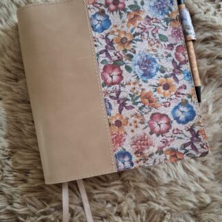HSV Schrijfbijbel: Bijbelhoes leer Naturel icm bloemen