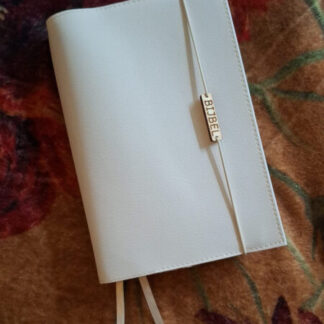 BGT huisbijbel 21,5x33: Bijbelhoes Vegan Leather Off White