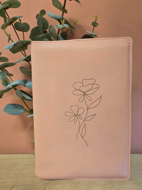NBV 21 Inspire: Bijbelhoes leer peach incl. gravure