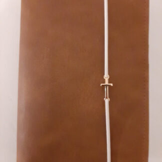 HSV met psalmen 13,5 cm(2017): Bijbelhoes Luxe bruin vegan leather
