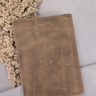 GBS zakbijbel hoogte 12,8 cm x omtrek (3 zijdes, zonder blz): 21 cm Bijbelhoes vintage leer bruin