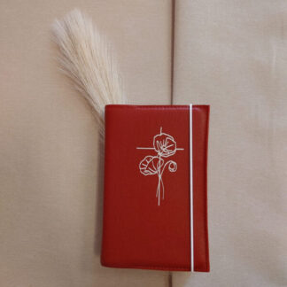 HSV met Psalmen 15,6: Bijbelhoes Vegan Leather Rood incl. opdruk