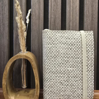 GBS zakbijbel hoogte 12,8 cm x omtrek (3 zijdes, zonder blz): 21 cm Bijbelhoes Luxe Kunstleer Naturel, grof geweven