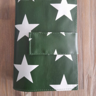 BGT 18,8x29,3: Bijbelhoes Tafelzeil Groen Sterren