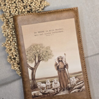 HSV met Psalmen 15,6: Bijbelhoes Vegan Leather Cedar incl. plaat Art by Claudia