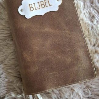 NBV 21standaard: Bijbelhoes vintage leer bruin