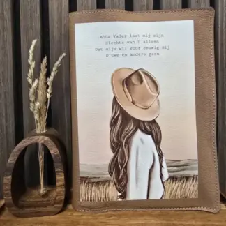 Zij Lacht Bijbel HSV: Bijbelhoes Bruin leer incl. Art by Claudia