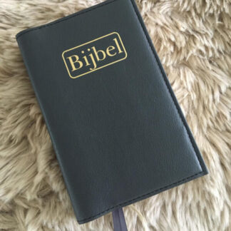 HSV Basis: Bijbelhoes Vegan Leather Antraciet incl BIJBEL goud