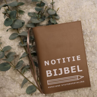 HSV Notitiebijbel: Bijbelhoes Vegan Leather Klei incl. opdruk