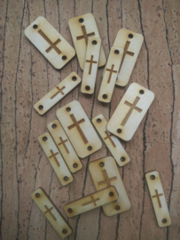 Houten label met een KRUIS