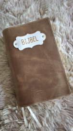 NBV 21standaard: Bijbelhoes vintage leer bruin