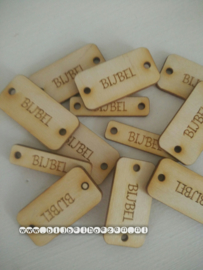 Houten label 'BIJBEL'